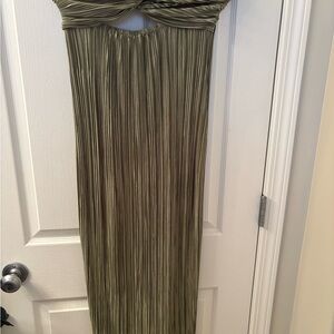 Hello Molly Olive Pleated Dress